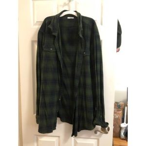 Large long men’s flannel